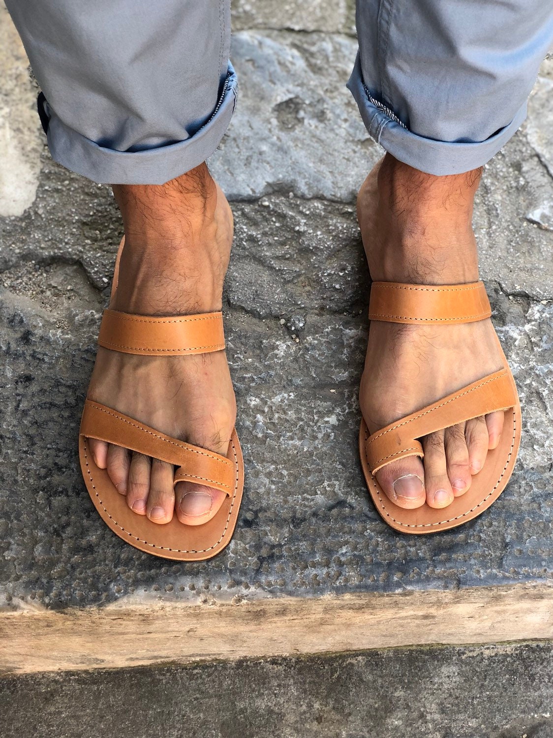 Mens Sandals Greek Leather Beach Summer Shoes.