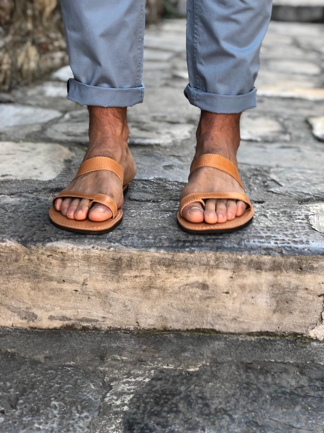 Mens Sandals Greek Leather Beach Summer Shoes.