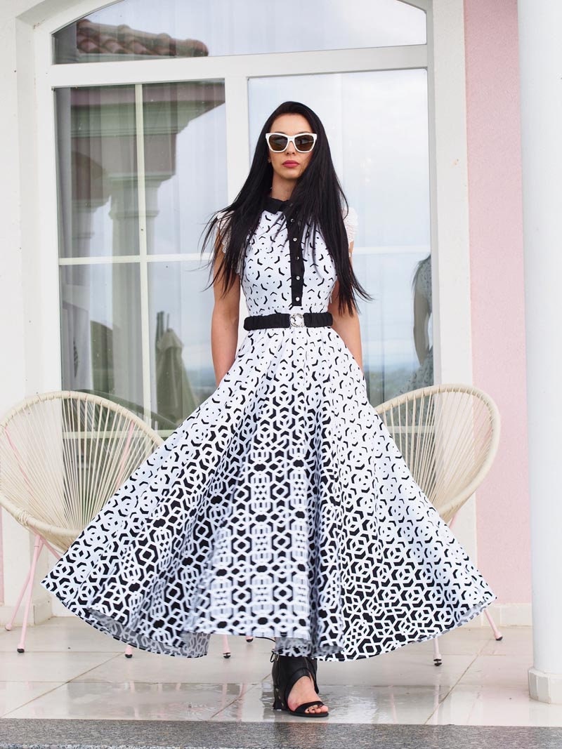 Long White Summer Dress Women Maxi Shirt Extravagant