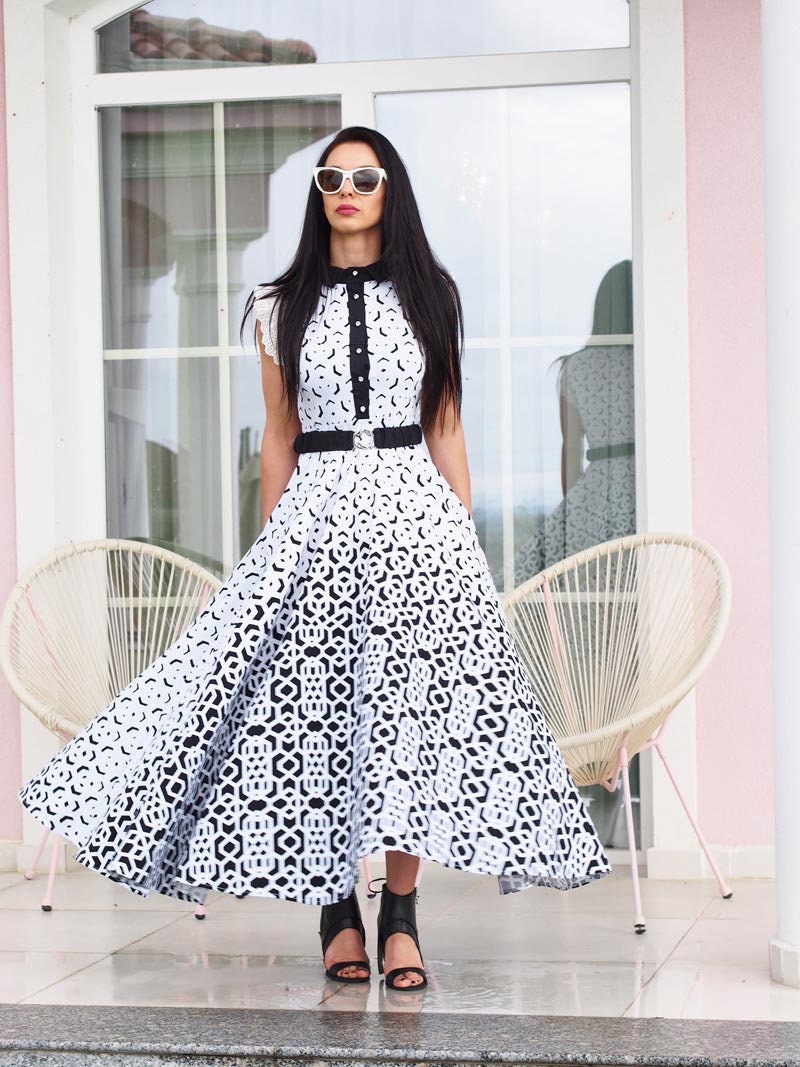 Long White Summer Dress Women Maxi Shirt Extravagant