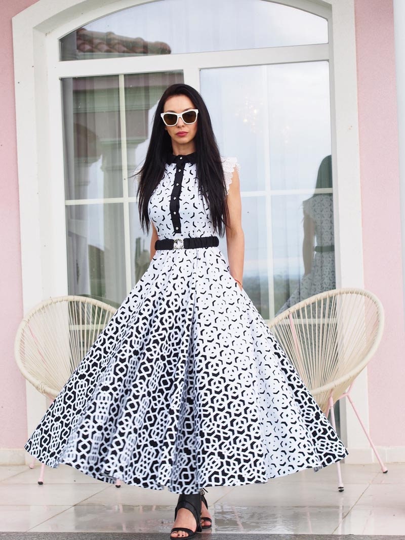 Long White Summer Dress Women Maxi Shirt Extravagant