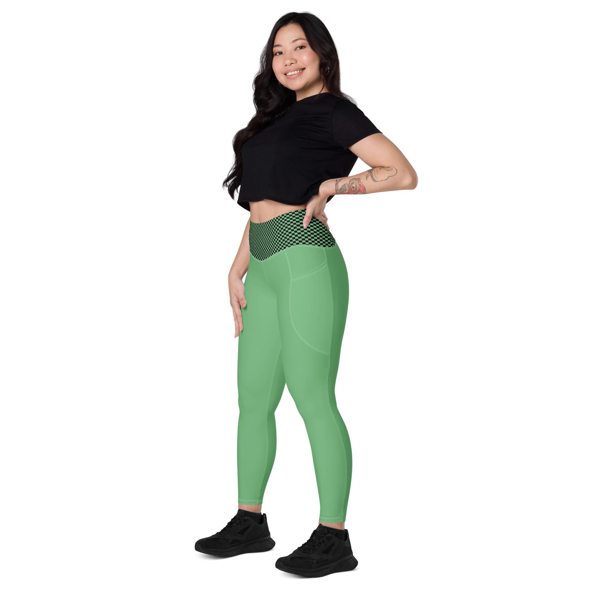 Green Leggings With Pockets