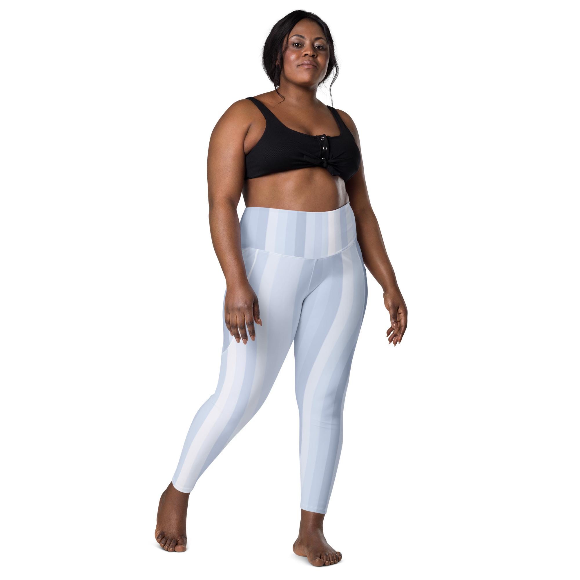 Blue Leggings With Pockets