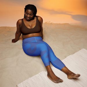 Yoga Capri Blue Camo Leggings