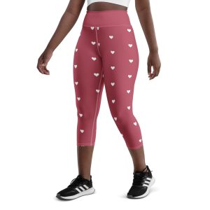 Red Yoga Capri Leggings