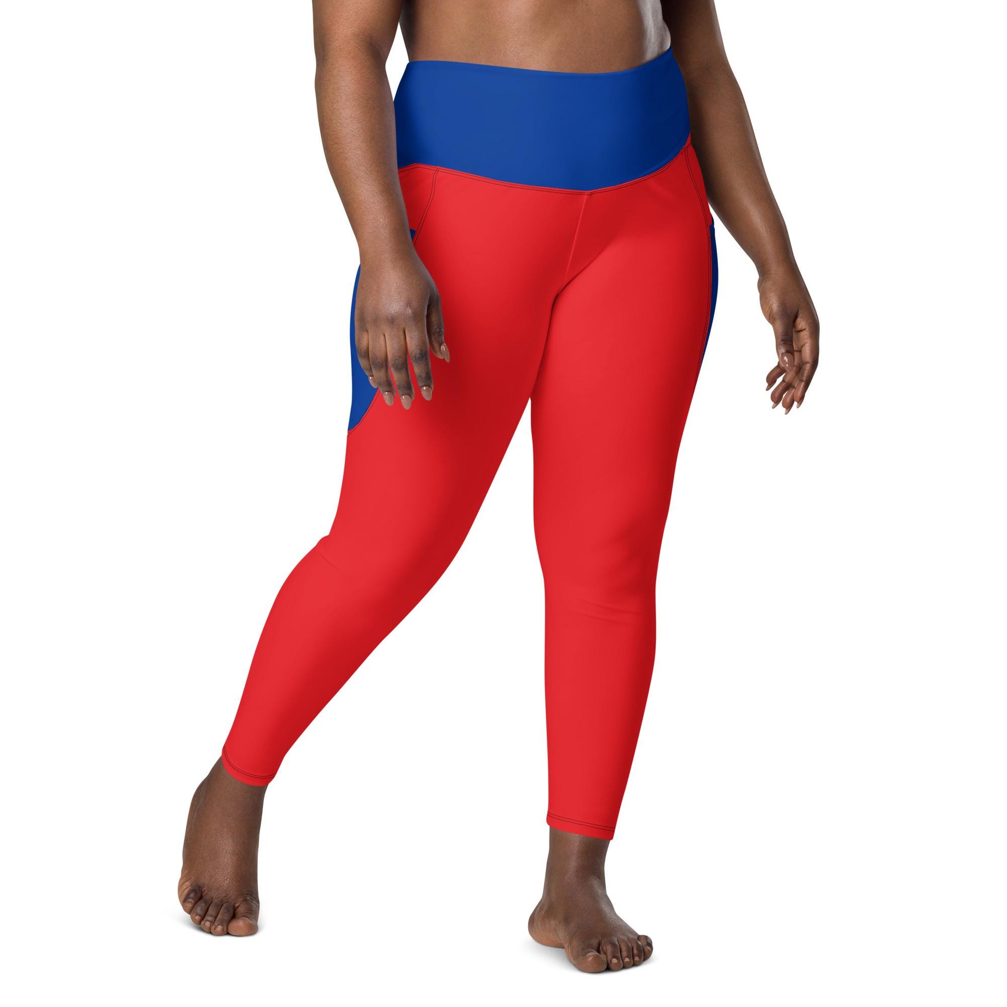 Red Leggings With Pockets