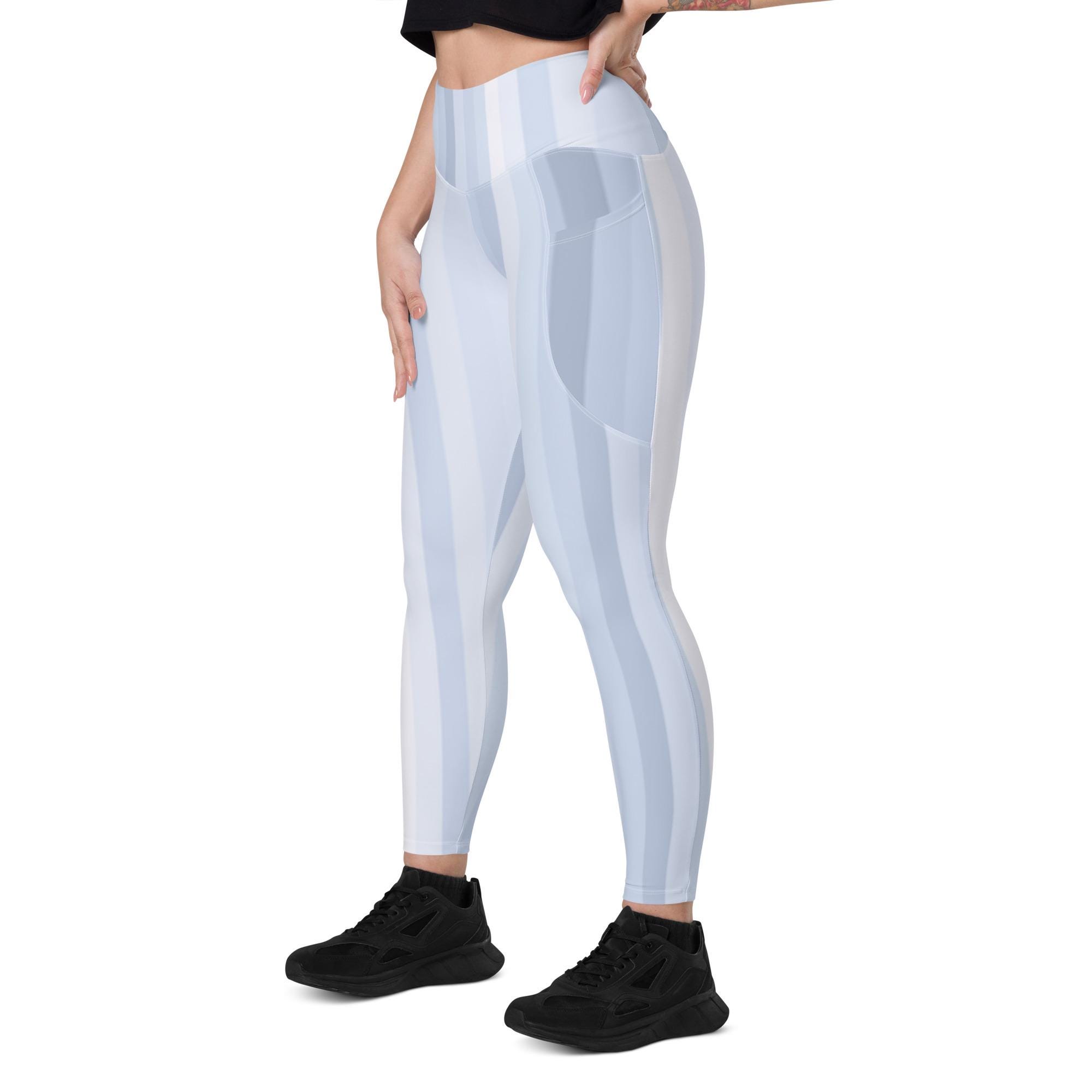 Blue Leggings With Pockets