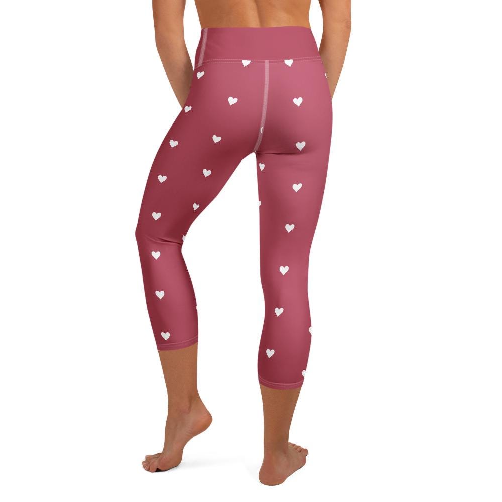 Red Yoga Capri Leggings